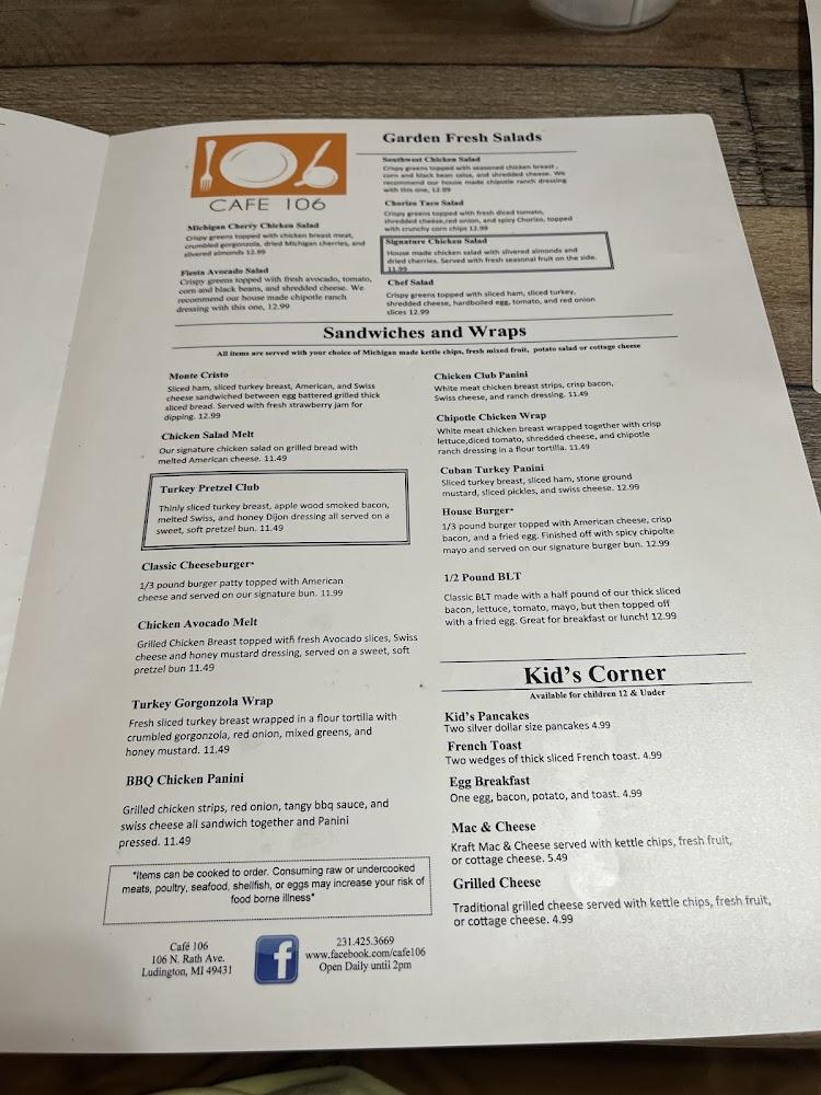 Cafe 106 Menu image 4